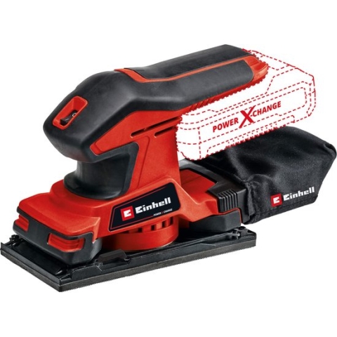 Einhell Accu Vlakschuurmachine TC-OS 18/187 Li Solo - Power X-Change - 18 V/Li-ion - Schuuroppervlak: 187 x 97 mm - Incl. 1x vel schuurpapier - Excl. accu en lader