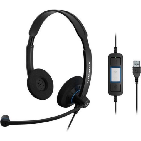 Sennheiser Sc60 Usb Binaural Koptelefoon Zwart