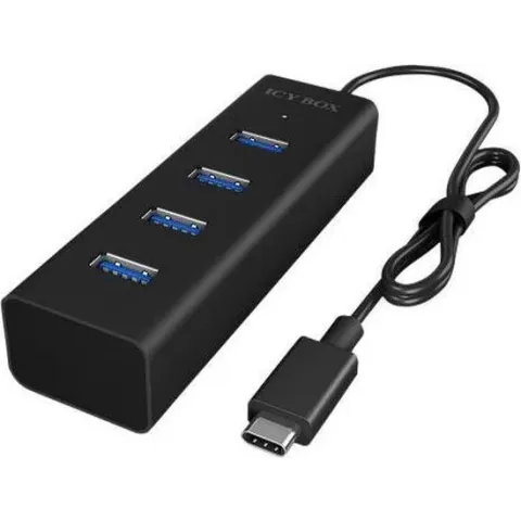 4 Poorten Hub USB 3.0 Zwart