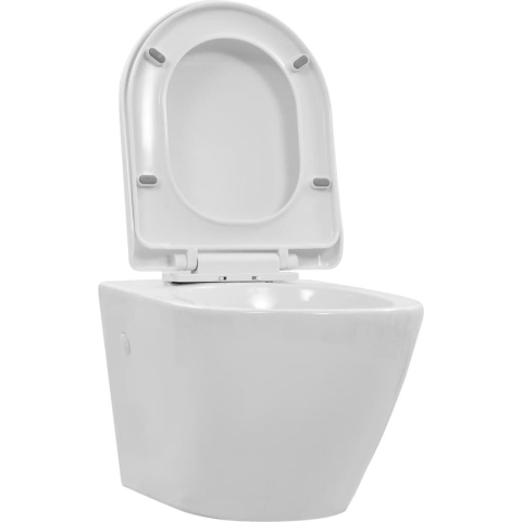 vidaXL-Hangend-toilet-randloos-keramiek-wit