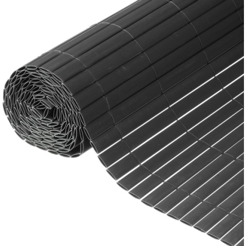 Nature - Tuinscherm - dubbelzijdig - 1 x 3m - PVC - antraciet - zeer goede afscherming