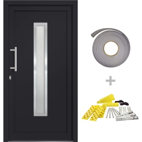 vidaXL-Voordeur-108x208-cm-antraciet