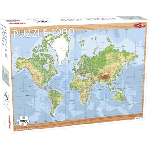 Puzzel World Map 1000 Stukjes