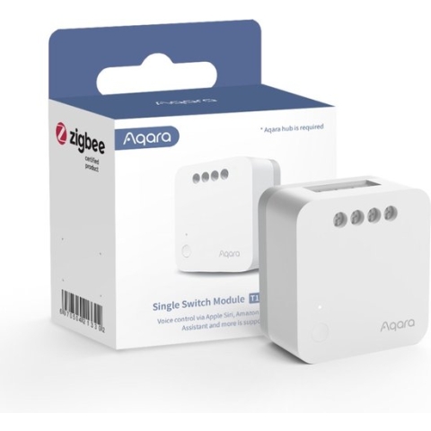 AQARA Single Switch T1 (No Neutral) - Zigbee 3.0 - Inbouw module - Zonder nuldraad