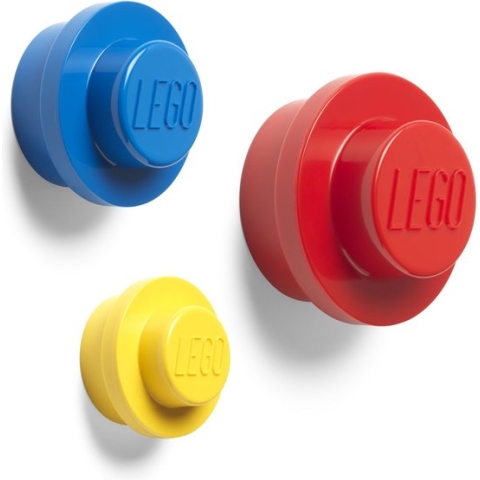 LEGO Iconic Wandhaken - Set van 3 Stuks - Polypropyleen