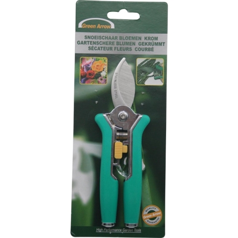 Hofftech Snoeischaar Bloemen: Krom Blad, 15 cm, Knipvergrendeling - Voor Perfecte Snoei!