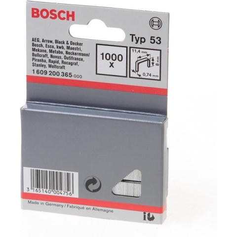 Bosch - Niet met fijne draad type 53 - 11,4 x 0,74 x 8 mm