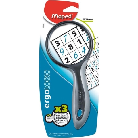Loep maped ergologic 3x vergroting 75mm | Blister a 1 stuk