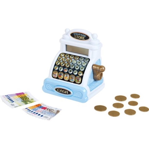 Klein Toys vintage kassa - 18,2x14,8x21,8 cm - incl. speelgeld, licht- en geluidseffecten - multicolor