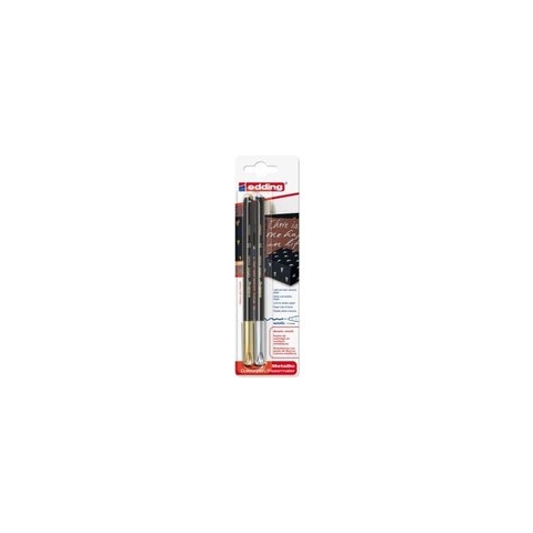 Fineliner edding 1200 f zilver en goud | Blister a 2 stuk