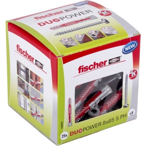 Fischer DUOPOWER 8x65 S PH LD 2-componenten plug 65 mm 8 mm 538261 25 stuk(s)