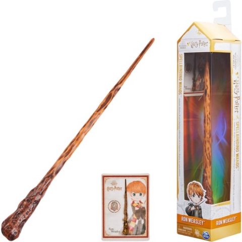 Harry Potter - Ron Wemel Toverstaf- Met Spreukenkaart - 30cm