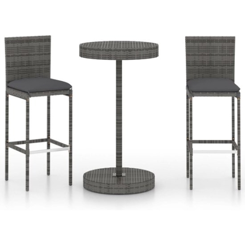 vidaXL-3-delige-Tuinbarset-met-kussens-poly-rattan-grijs