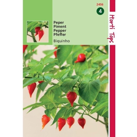 Hortitops zaden - Peper Biquinho 10 zaden 1000 scoville Hortitops