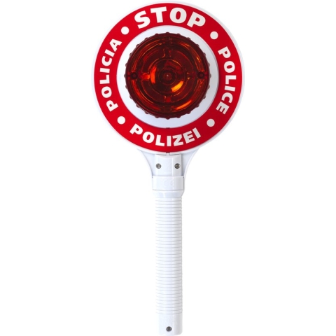 Klein Toys politiestopbord - 16x3,5x29 cm - incl. lichteffecten - ideale accessoire voor politiekostuums en rollenspellen - rood wit