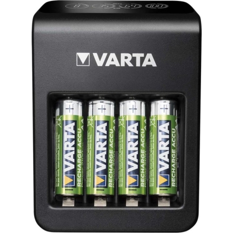 Varta Batterij oplader - LCD Plug Charger inclusief 4x AA 2100 mAh