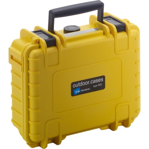 B&W International Type 500 Outdoor Case incl. schuimstof - geel