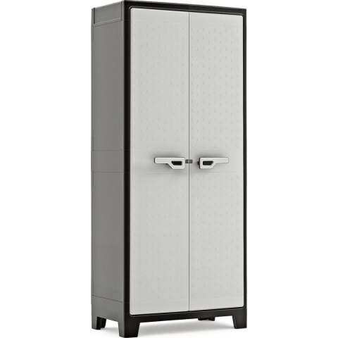 Keter Titan Hoge Kast - 4 Planken - 80x44x182cm - Zwart/Grijs
