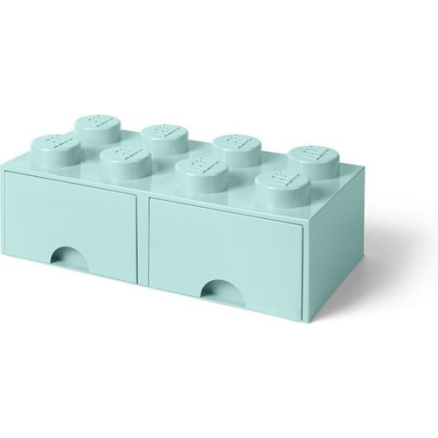 Lego - Opbergbox met 2 Lades Brick 8 - Polypropyleen - Blauw