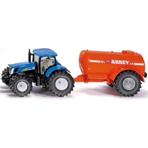 Siku New Holland T7070 Tractor Met Abbey Giertank Blauw (1945)