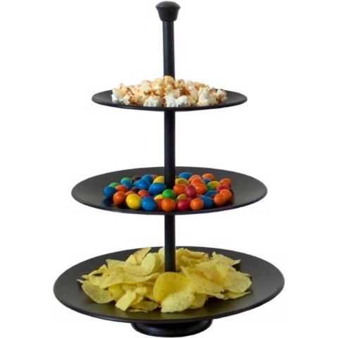 Etagere met 3 verdiepingen - Mat Zwart - Metaal