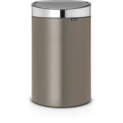 Brabantia Touch Bin Prullenbak - 40 liter - Platinum/Matt Steel deksel