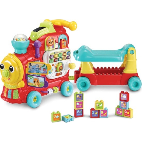 VTech Baby Rijd & Leer Letterlocomotief - Interactief & Educatief Speelgoed - Cijfers, Kleuren en Letters - Cadeau - Baby Speelgoed 1 Jaar tot 3 Jaar