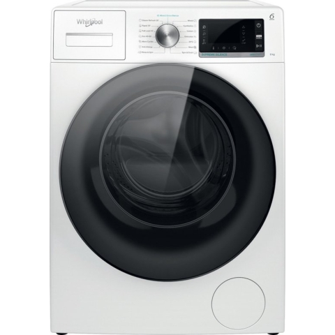 Whirlpool W6 XW845WB EE wasmachine Voorbelading 8 kg 1400 RPM B Zwart, Wit