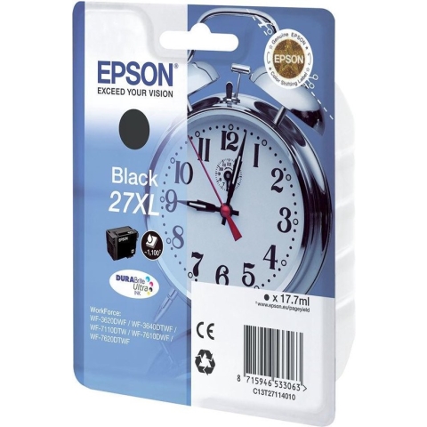 Epson T2711 27XL - Inktcartridge / Zwart / Hoge Capaciteit