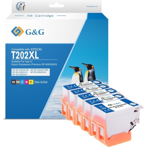 G&G Epson 202 XL - Huismerk Inktcartridge - Multipack