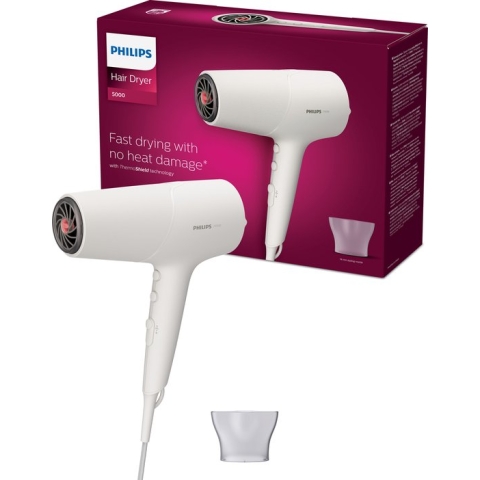 Philips Series 5000 BHD501/00 - Föhn met diffuser - Wit