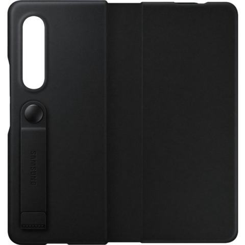 Lederen Flip Hoesje - Samsung Galaxy Z Fold3 5G - Zwart