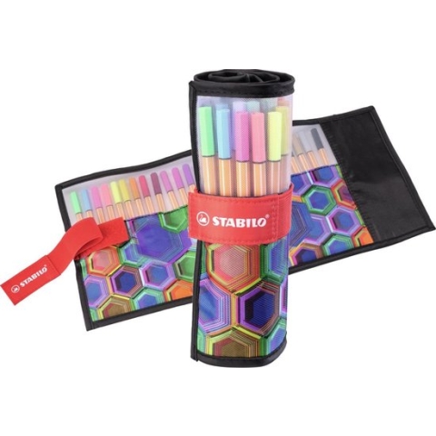 STABILO point 88 - Fineliner 0,4 mm - Rollerset - ARTY Edition - Inhoud 25 verschillende kleuren