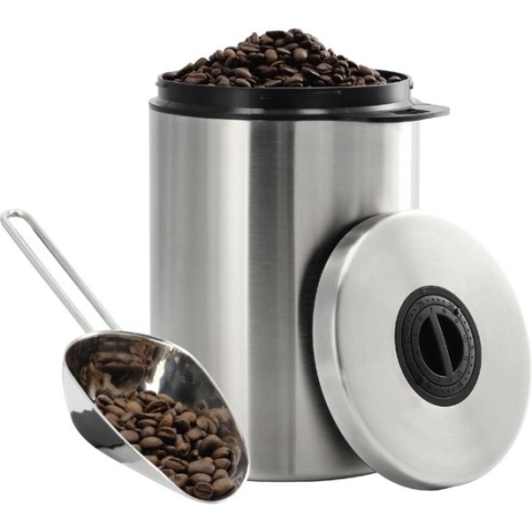Xavax RVS-blik Voor 1 Kg Koffiebonen Met Schepje