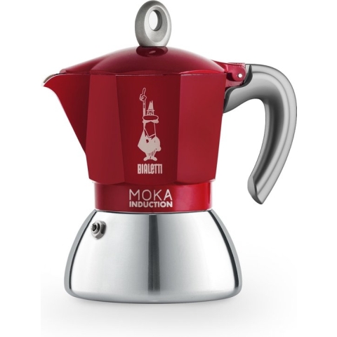Bialetti Moka Induction - Percolator - Rood - 4 kops