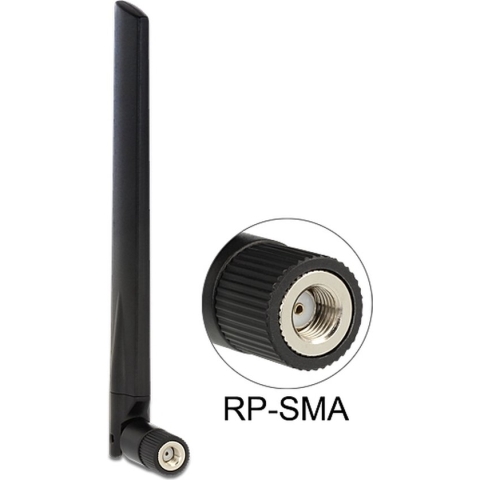 DeLOCK WLAN IEEE 802.11 ac/a/h/b/g/n Antenne met SMA-RP (m) connector - 3 - 5 dBi