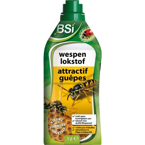 BSI - Wespenlokstof WASP ATTRACT - De nuttige bijen worden niet aangetrokken door deze lokstof - De lokstof voor alle wespenvallen - 1 l