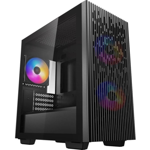 PC behuizing zonder voeding - DEEPCOOL - Matrexx 40 3FS - Mini tower - Micro-ATX formaat - Zwart (DP-MATX-MATREXX40-3FS)