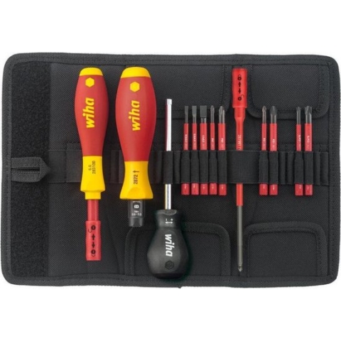 Wiha Momentschroevendraaierset TorqueVario®-S electric 0,8-5,0 Nm assorti 14-delig variabel instelbare momentbegrenzing incl. opvouwbaar etui - 40674