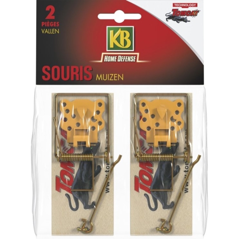 KB Home Defense Klassieke Houten Muizenval - Muizenklem - 2 stuks