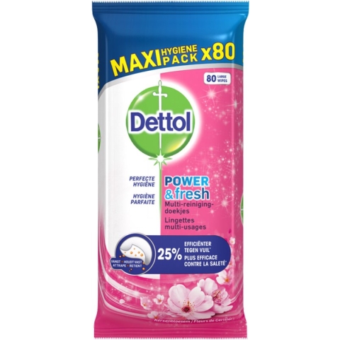 Dettol Schoonmaakdoekjes - Power & Fresh - Kersenbloesem - 1 stuk