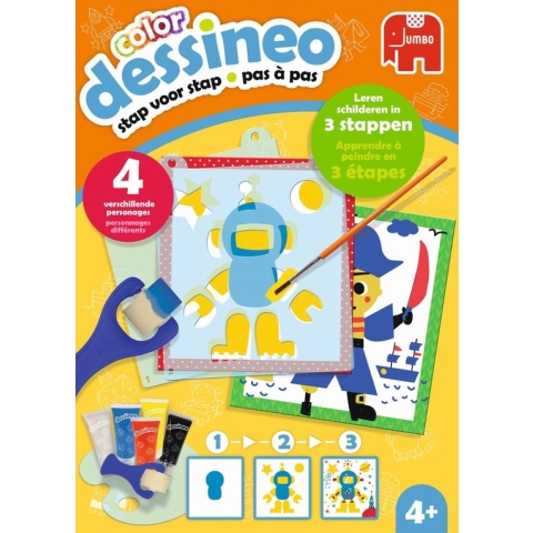 Dessineo Color schilderen met sjablonen Personages