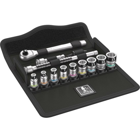 Wera 8100 SA 12 HF Zyklop 05003756001 Dopsleutelset Metrisch 1/4 (6.3 mm) 13-delig