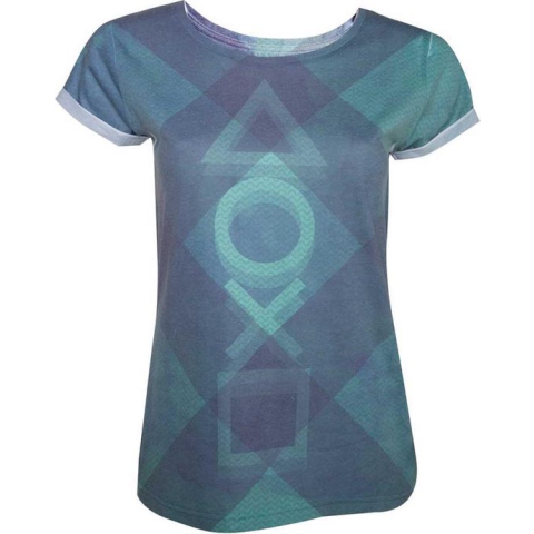 PlayStation - Controller buttons subblimation dames T-shirt multicolours - Games merchandise spelcomputer - L