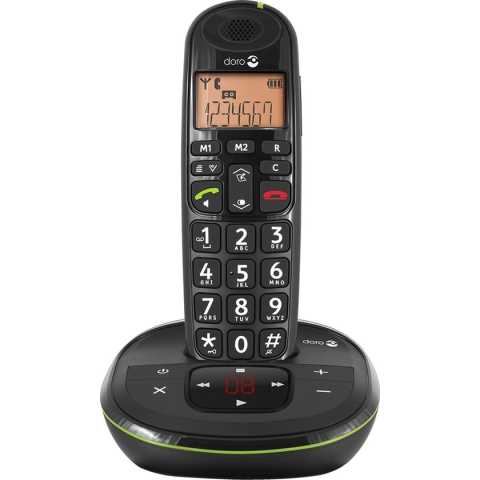 Doro PhoneEasy 105WR - Single DECT telefoon - Antwoordapparaat - Zwart