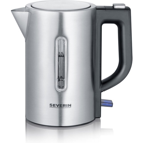 Severin WK 3647 - Waterkoker - electrisch - mini - roestvrijstalen - 0.5l - zilver/zwart