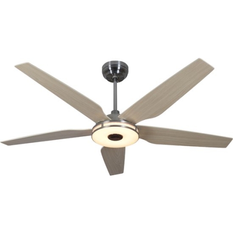 Qlima FC156 - Plafondventilator met LED verlichting - 5 bladen - Wifi bestuurbaar - Zomer en Winter
