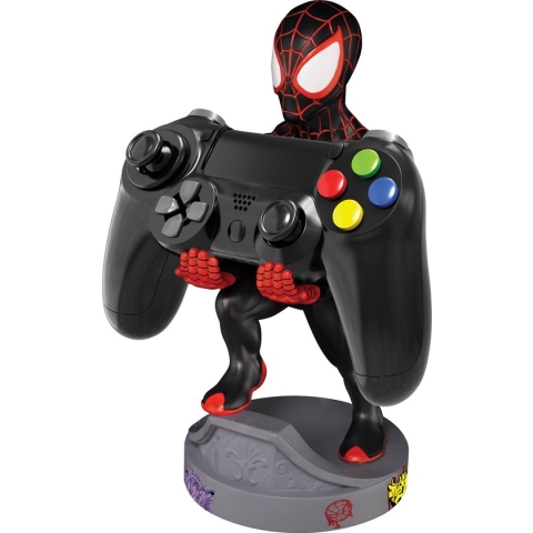 Cable Guy - Miles Morales Spiderman telefoonhouder - Controller Stand met usb oplaadkabel - 8 Inch