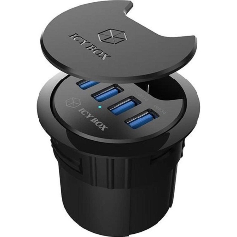 Hub 4-Port IcyBox USB 3.0 IB-Hub1403A Tisch-Hub mit Audio retail