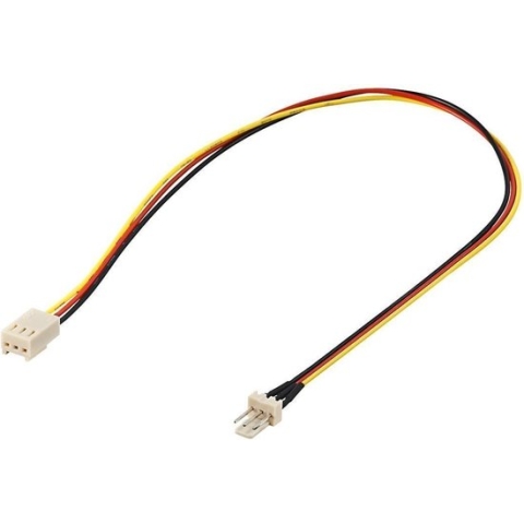 3-pins Case Fan (m) - 3-pins Case Fan (v) verlengkabel - 0,30 meter